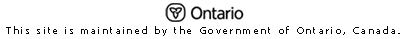 This site is maintained by the Government of Ontario, Canada